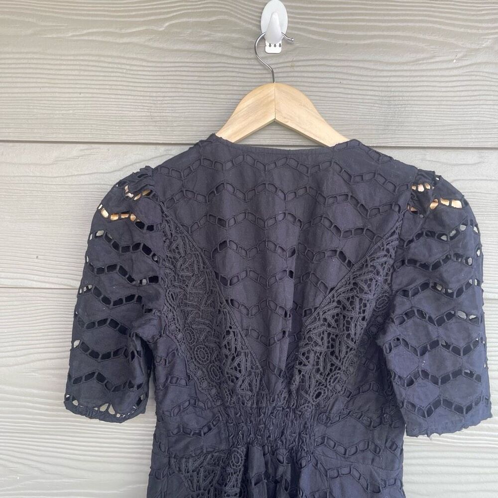 The Kooples Paris black all over lace mini dress - Picture 8 of 10